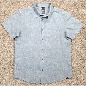 prAna Lindores Men's Button-Up Shirt  Saltwater Standard‎ Fit Sz Large